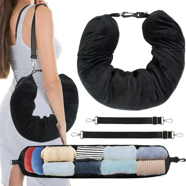 2Pack Stuffable Travel Pillow for Extra Luggage