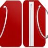 Luggage Tags for Suitcases Aluminum Privacy Protection Bag Tags Luggage Identifier Travel Accessories Essentials Red