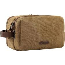 Shaving Bag for Toiletries Accessories Khaki Medium Basic Leisure