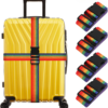 Luggage Straps Adjustable Bag Strap Keep Suitcase Secure While Non-Slip Travel Luggage Straps Yellow