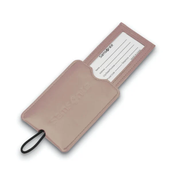 Dusty Rose Vinyl Luggage Tags