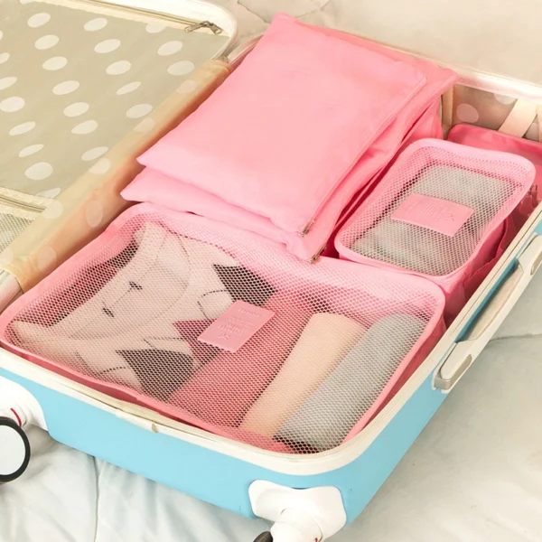 6 In 1 Travel Organizer Sets Clothes Storage Bags Luggage Pouches Organizer Bag Beg Sandang